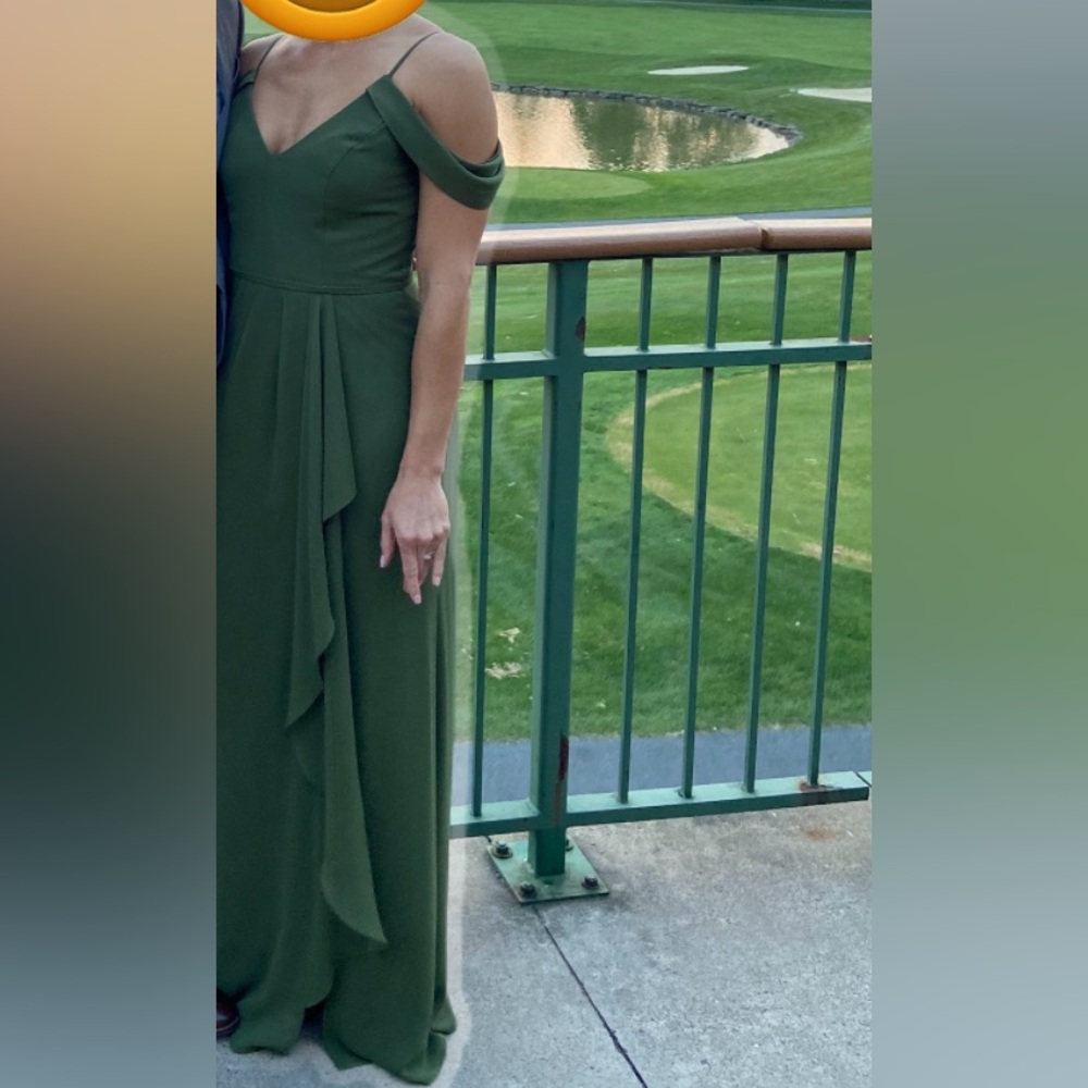 David’s Bridal Bridesmaids dress - martini olive